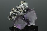 Purple Cubic Fluorite with Sphalerite & Galena - Illinois #176030-3
